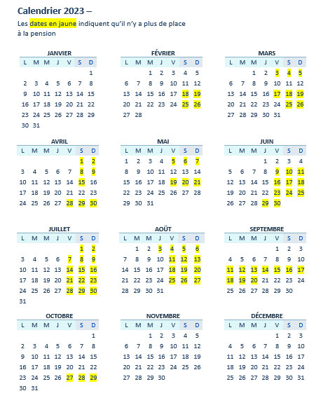 Calendrier 12